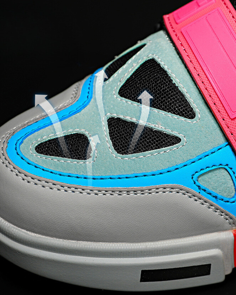 Baskets unisexes chics à blocs de couleurs