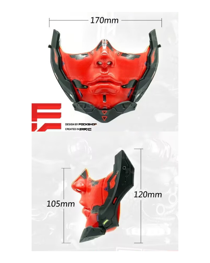 Masque de cosplay futuriste à moitié visage