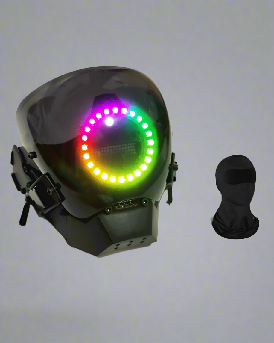 Futuristic LED Half Face Mask