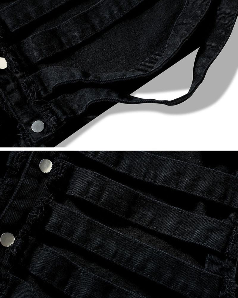 Chic Cutout Denim Vest