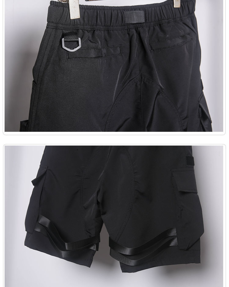 Vielseitige schwarze Cargo-Shorts
