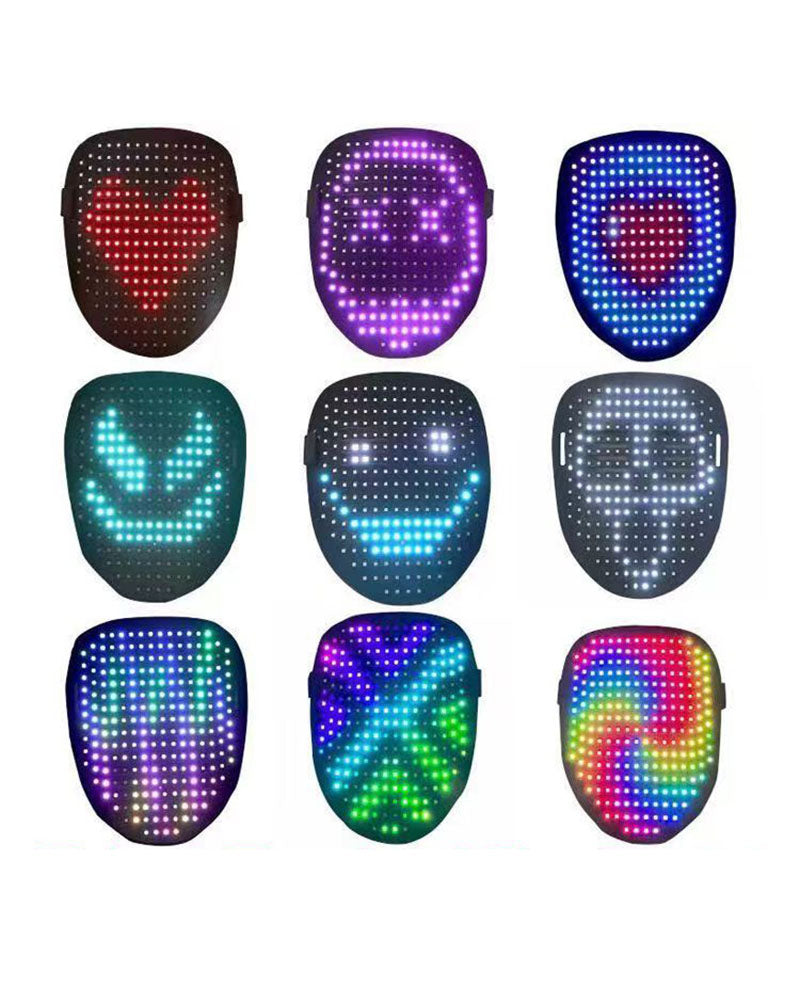 Dynamic LED Cyberpunk Mask