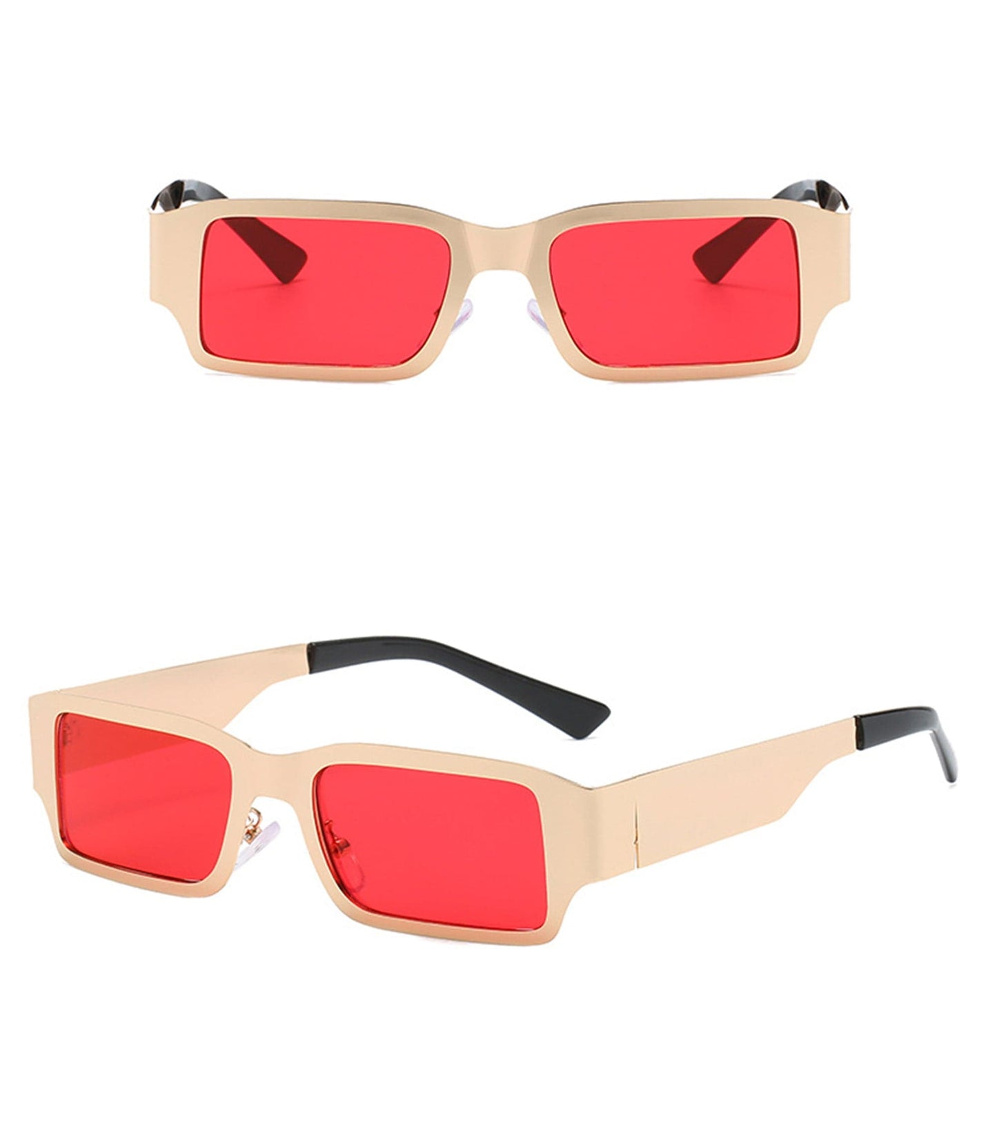 Chic Metallic Square Sunglasses