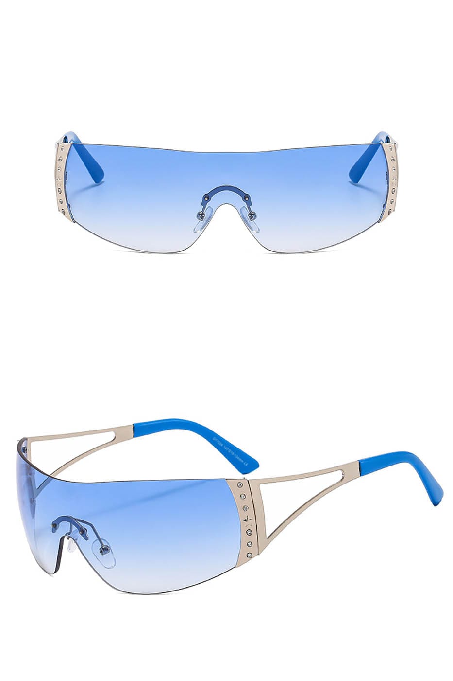 Glitzy Frameless Rhinestone Sunglasses