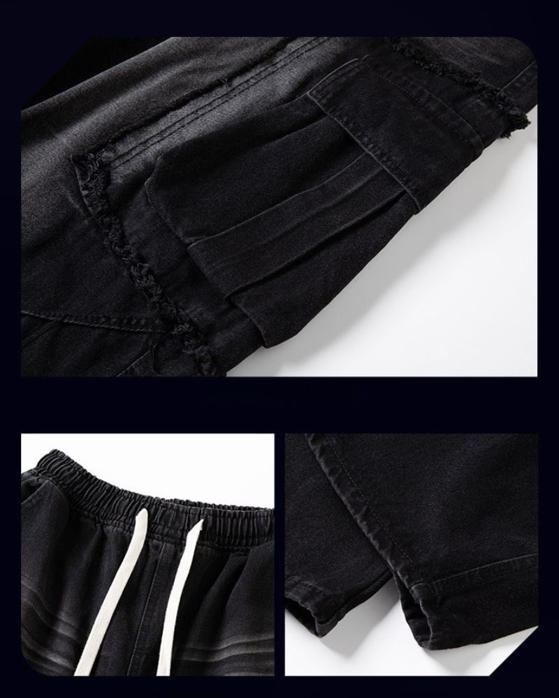 Jean droit usé style streetwear