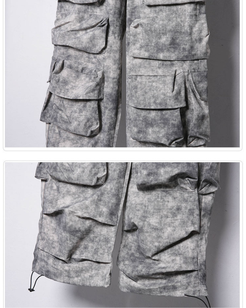 Boho Tie-Dye Cargo Trousers