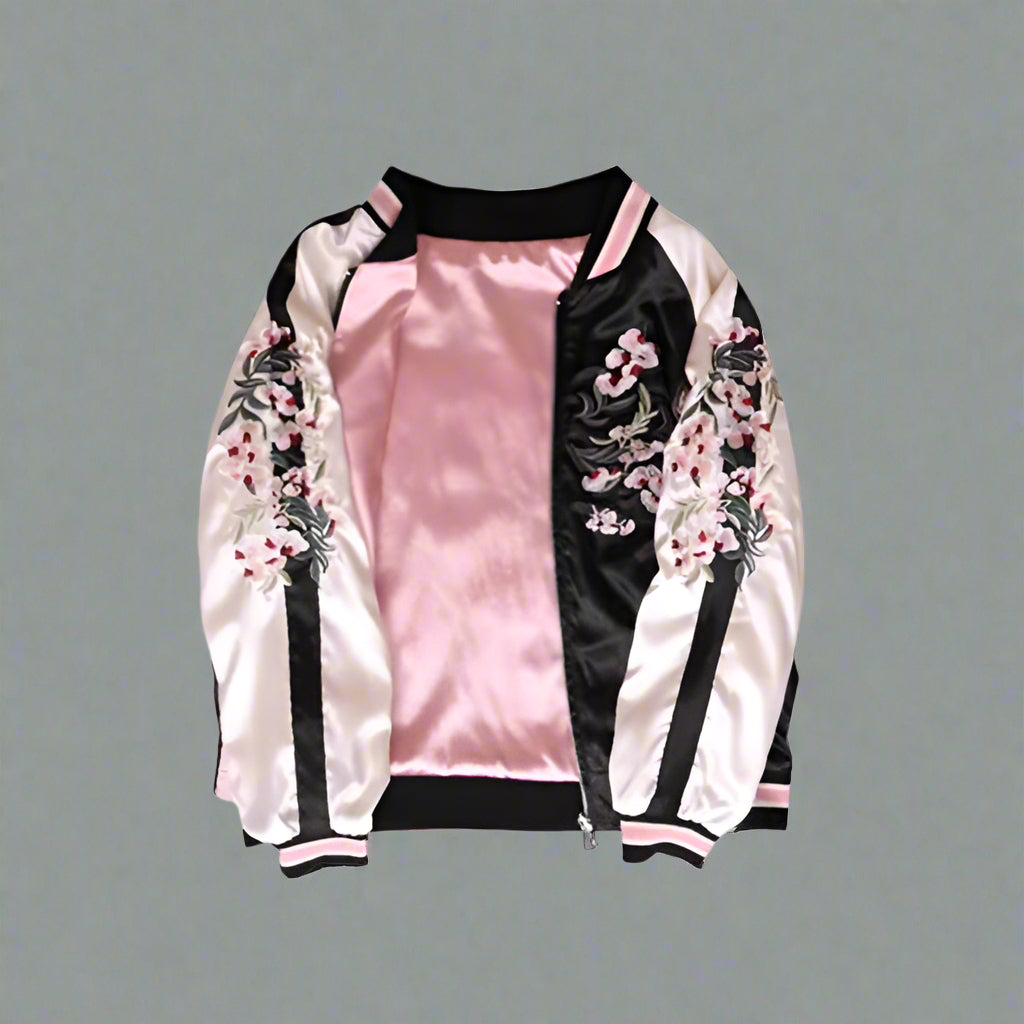 Blooming Floral Bomber Jacket - comfortable fit - Stylish Blooming Floral Bomber Jacket for Every Occasion - View 4