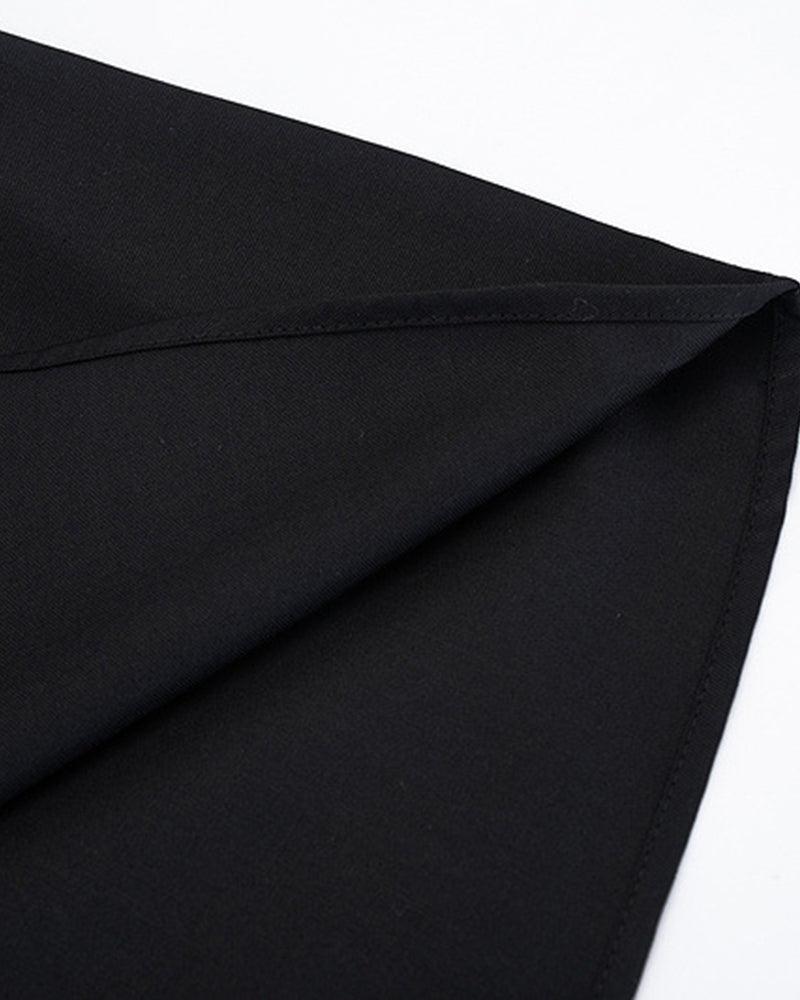 Chain-Detail Short Sleeve Shirt - modern urban aesthetic - Urban Techwear Short Sleeve Shirt with Chain Detail - View 11