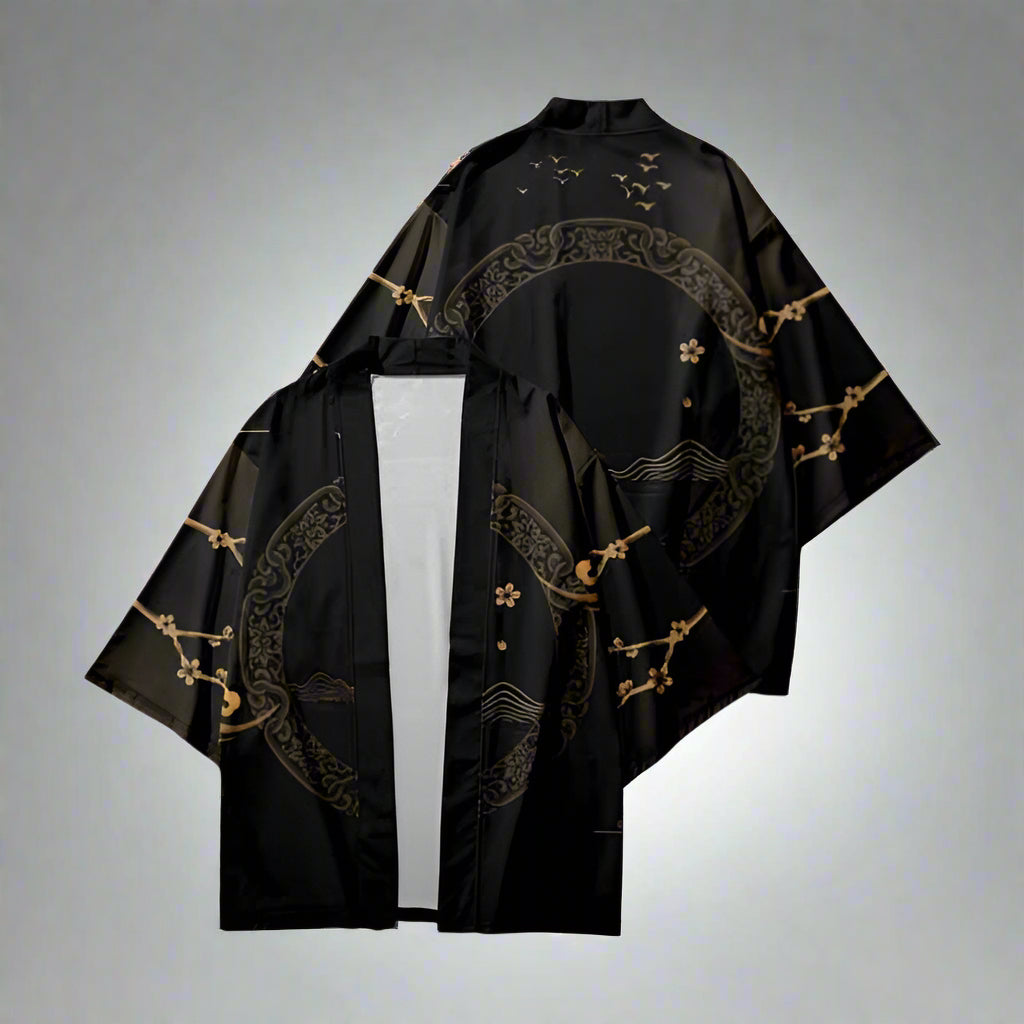 Chic Circle Print Kimono - floral - Chic Circle Print Kimono Cardigan for Elegant Layering - View 5