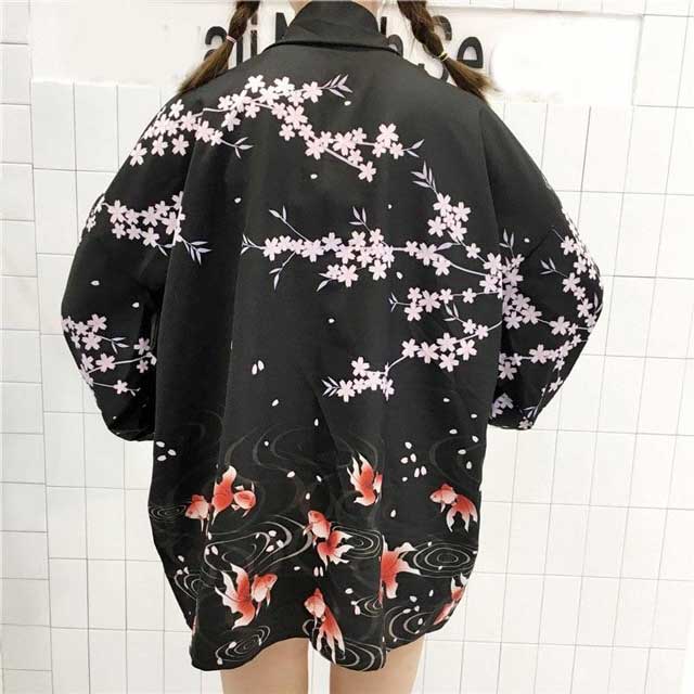 Chic Floral Kimono Cover-Up - floral kimono - Elegant Floral Kimono Cover-Up for Effortless Style - View 2
