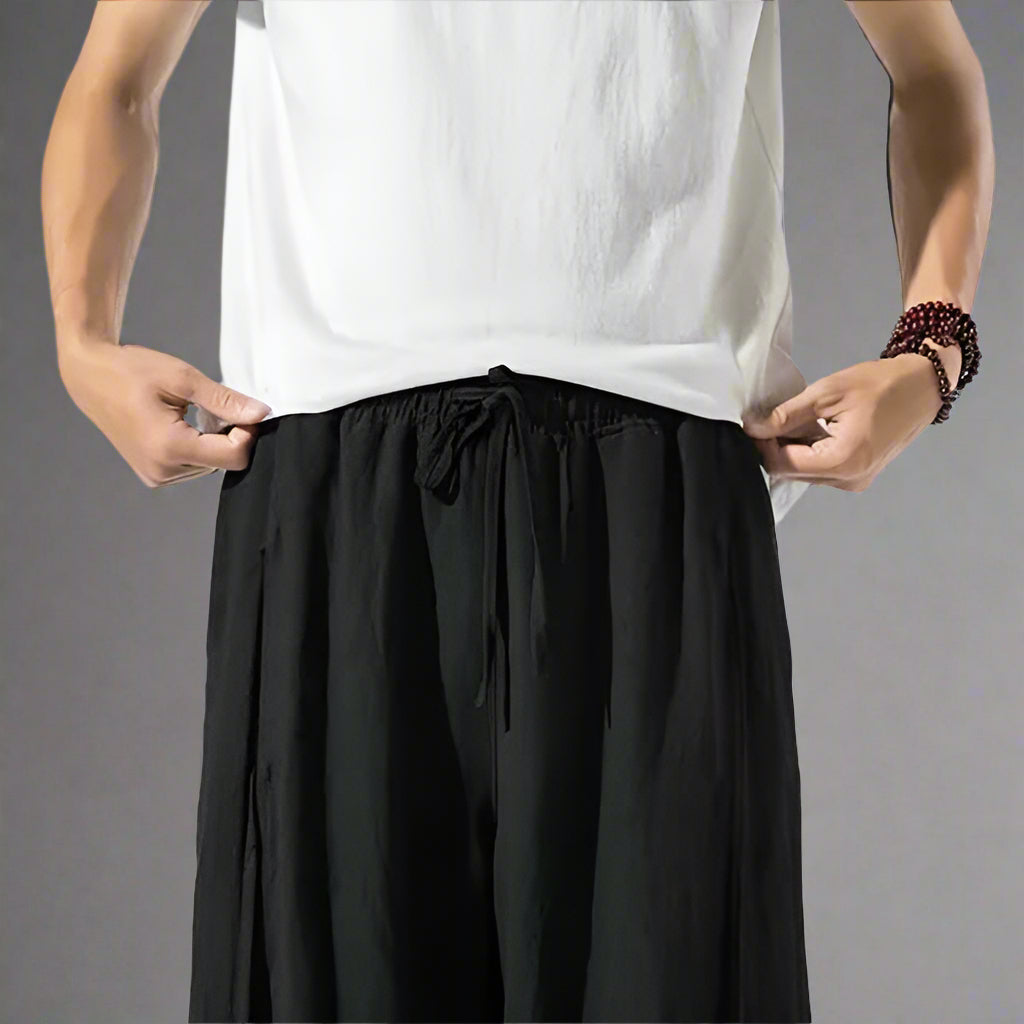 Chic Layered Japanese Shorts - loose fit shorts - Stylish Layered Japanese Shorts for Comfort - View 8