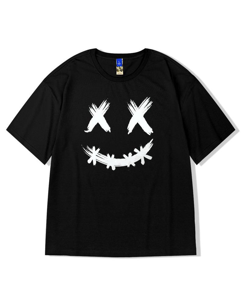 Chill Smiley Oversized Tee - hip hop streetwear - Chill Smiley Oversized Tee for Effortless Style - View 4
