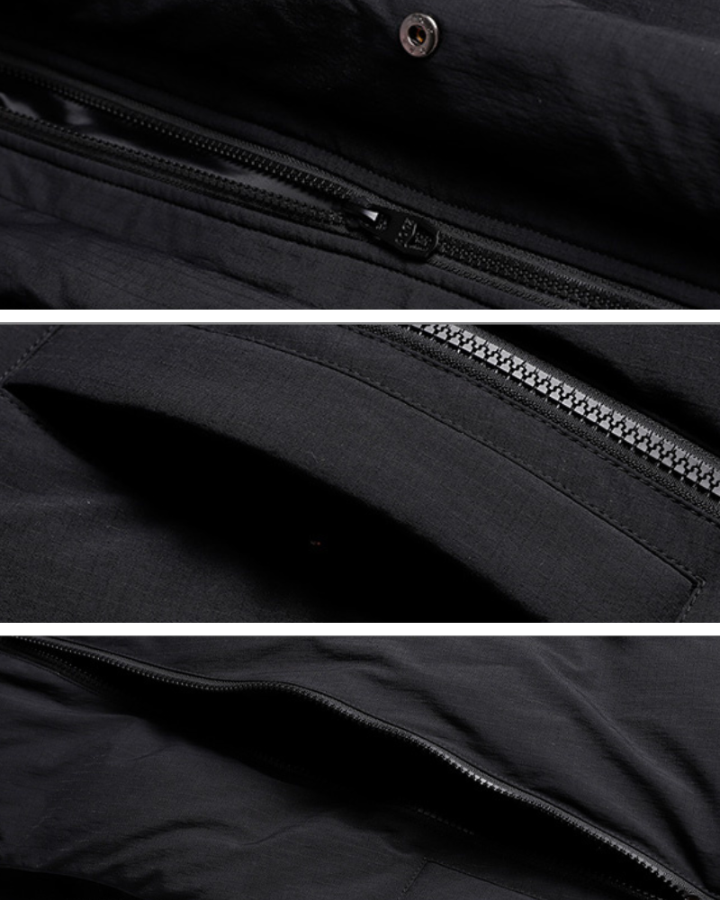 Cozy Double Zipper Cotton Vest - breathable cotton vest - Stylish Double Zipper Cotton Vest for Winter Comfort - View 13