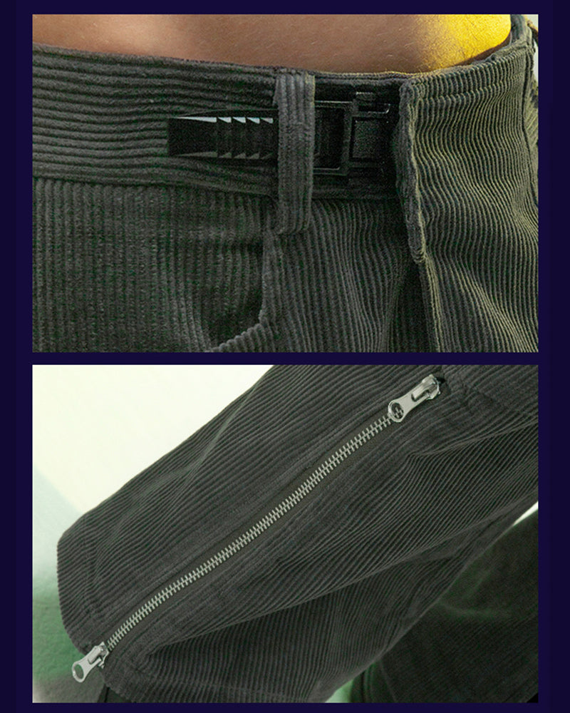 Cyberpunk Shadow Patrol Corduroy Pants - techwear style - Cyberpunk Shadow Patrol Corduroy Pants for Men - View 7