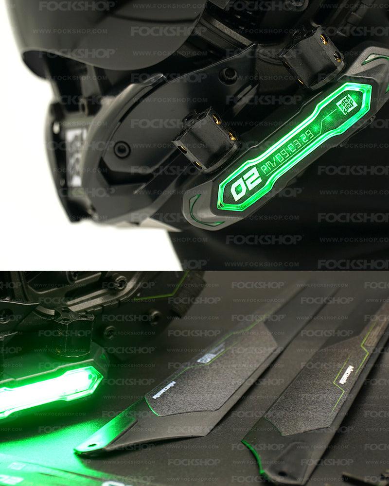 Cyberpunk Sci-Fi Winged Helmet