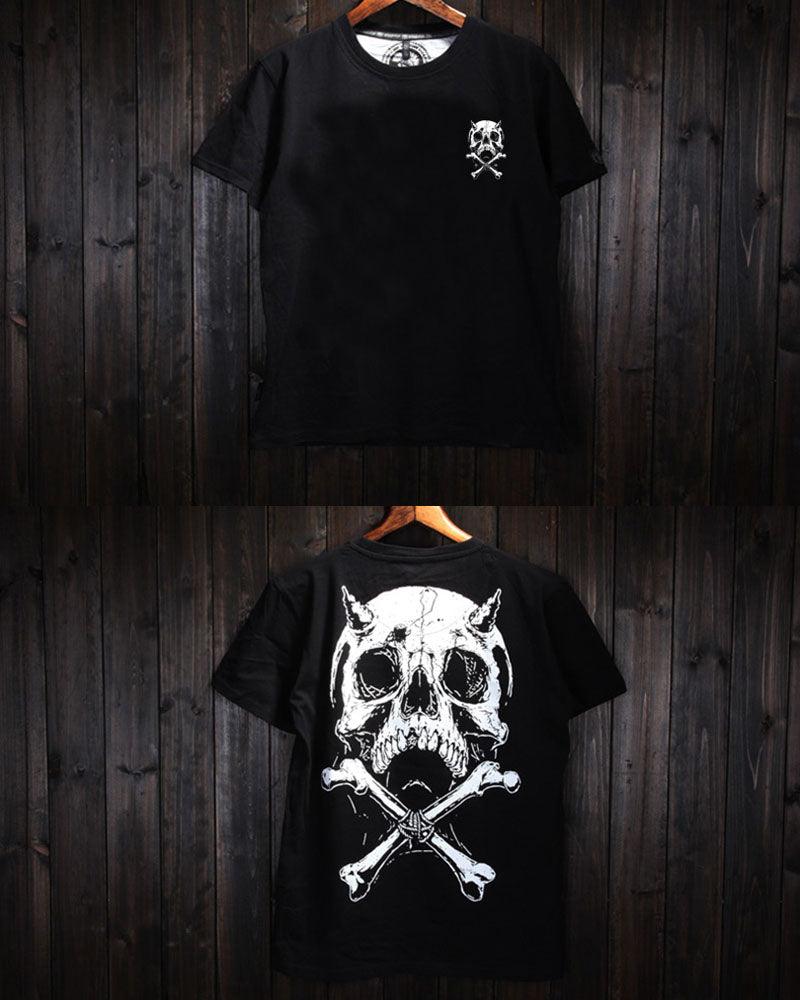Edgy Skull Rock Punk Tee - cyberpunk style - Edgy Skull Rock Punk Tee for Techwear Lovers - View 10