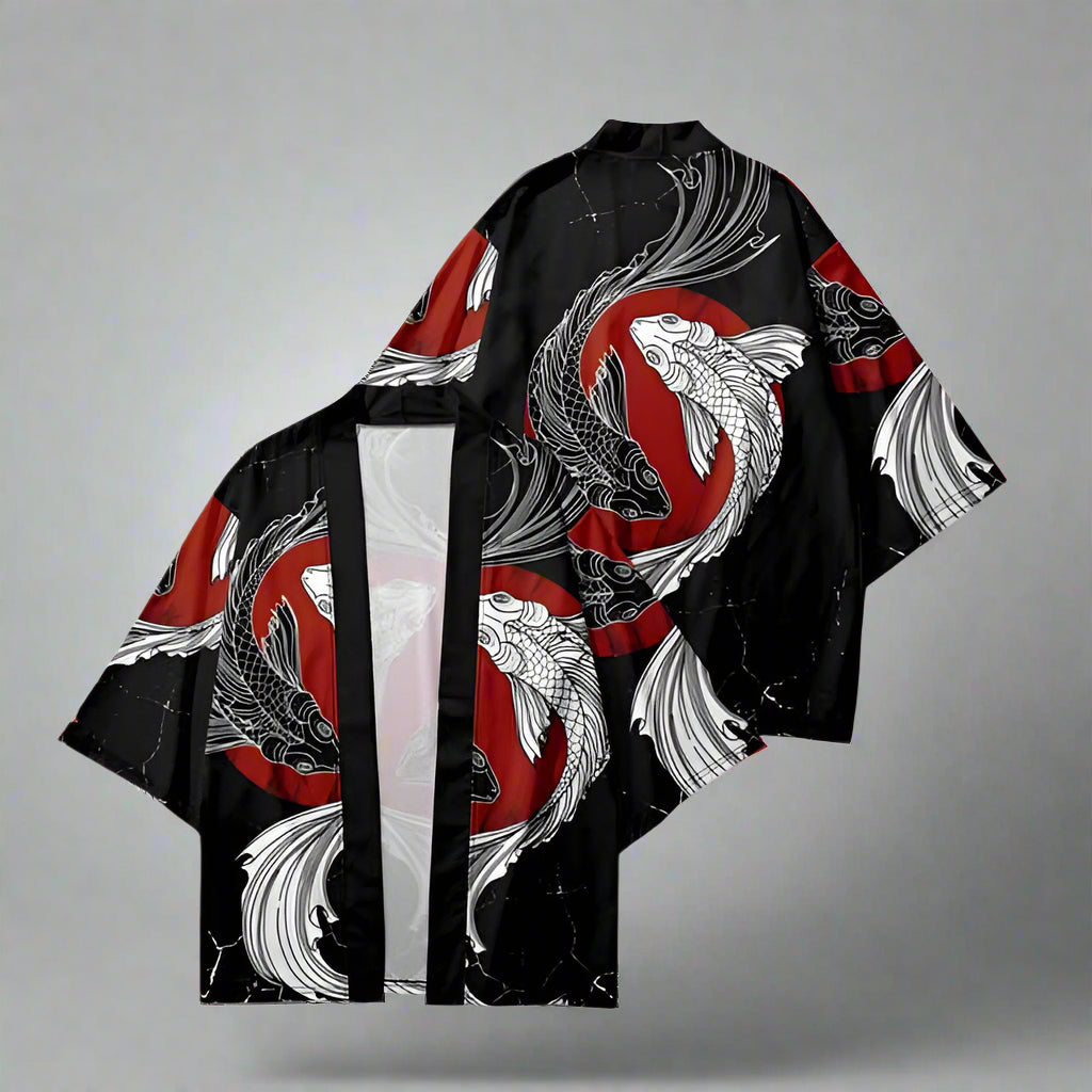 Elegant Koi-Inspired Kimono - haori jacket - Koi-Inspired Haori Kimono for Effortless Style - View 3