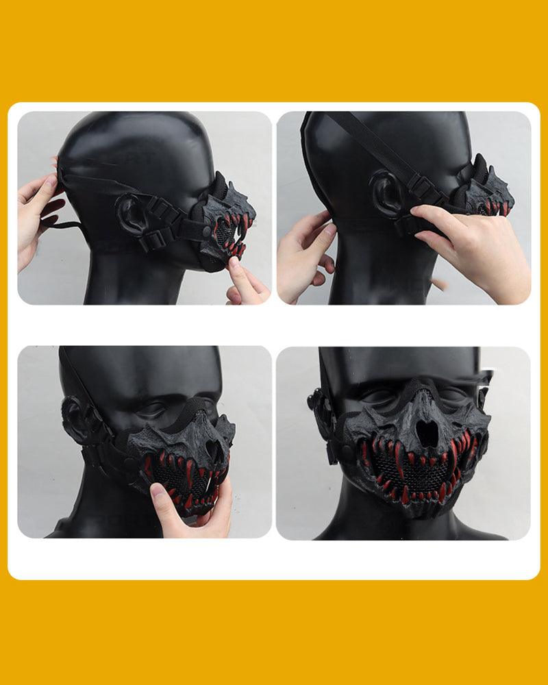 Fierce Tiger Skull Mask - bold fashion statement - Fierce Tiger Skull Mask for Edgy Streetwear Style - View 10