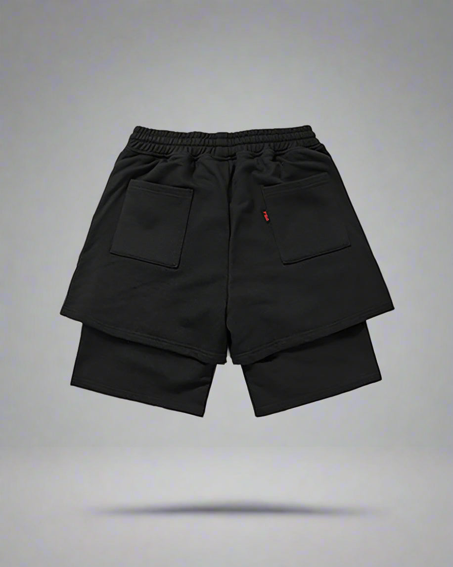 Futuristic Biker Tech Shorts - urban racing shorts - Futuristic Biker Tech Shorts for Urban Activities - View 6