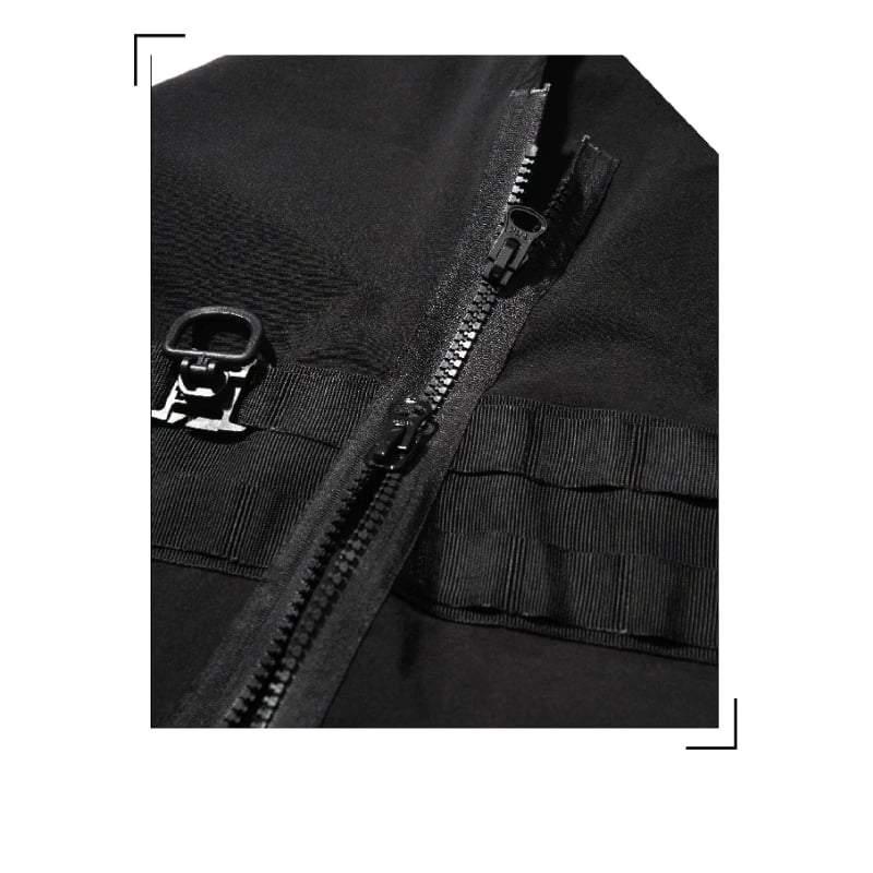 Futuristic Black Samurai Cloak - one size fits all - Futuristic Black Samurai Cloak for Techwear Style - View 6