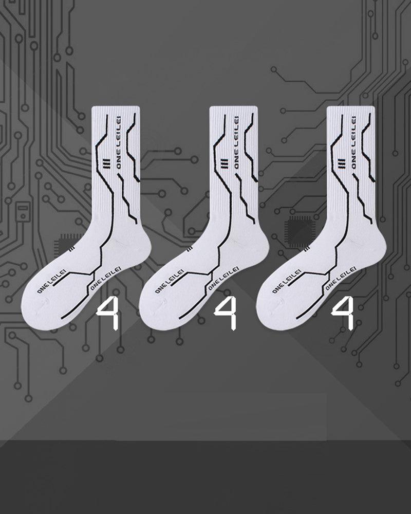 Futuristic Warrior Cyberpunk Socks - techwear accessories - Futuristic Warrior Cyberpunk Socks in Cotton - View 13