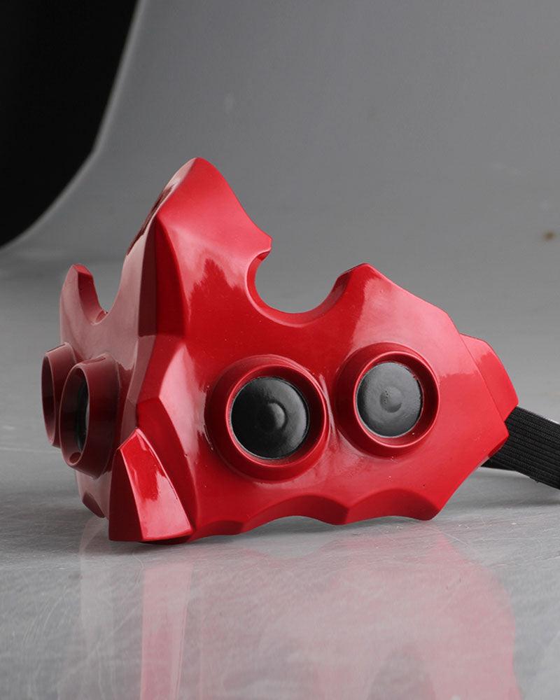Haunting Anime Ghoul Face Mask - ghoul mask - Adjustable Haunting Anime Ghoul Face Mask in Red - View 5