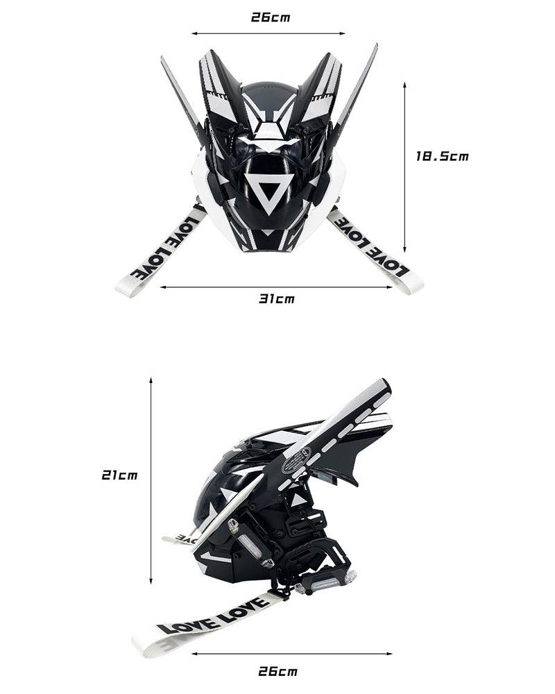 LED Cyberpunk Warrior Helmet - cyberpunk mask - LED Cyberpunk Warrior Helmet for Futuristic Style - View 25