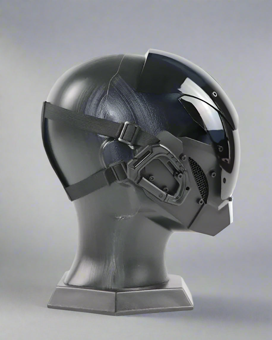 High-Tech Cyberpunk Helmet