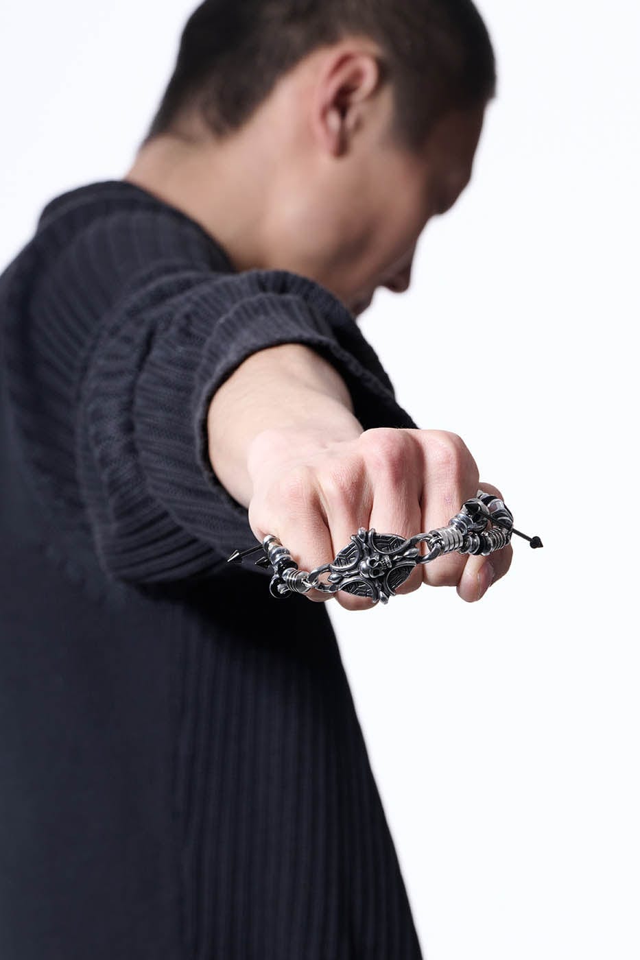 Mechanical Puppet Braided Bracelet - stainless steel - Unique Mechanical Puppet Braided Bracelet - View 6