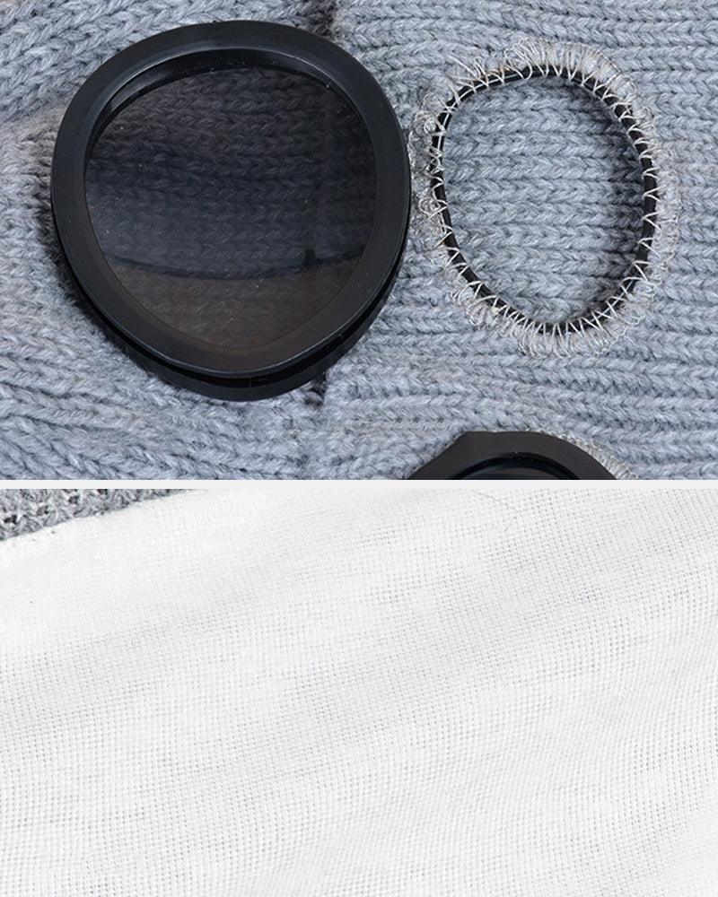 Masque et bonnet de ski en tricot douillet