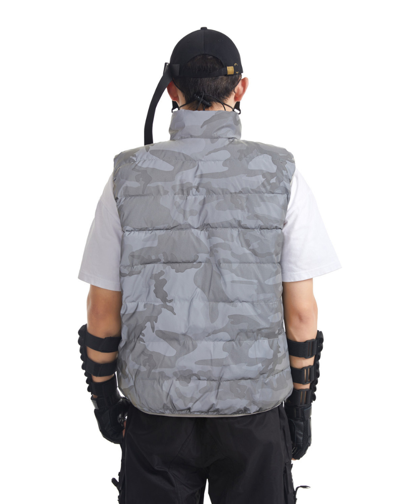 Reflective Camouflage Winter Vest - winter outerwear - Reflective Camouflage Winter Vest for Outdoor Adventures - View 8