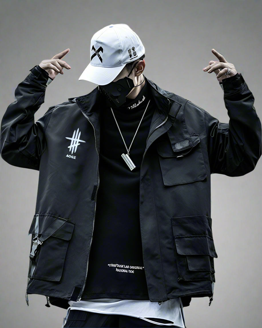 Reflective Hooded Jacket for Techwear and Urban Adventure – Imaphotic
