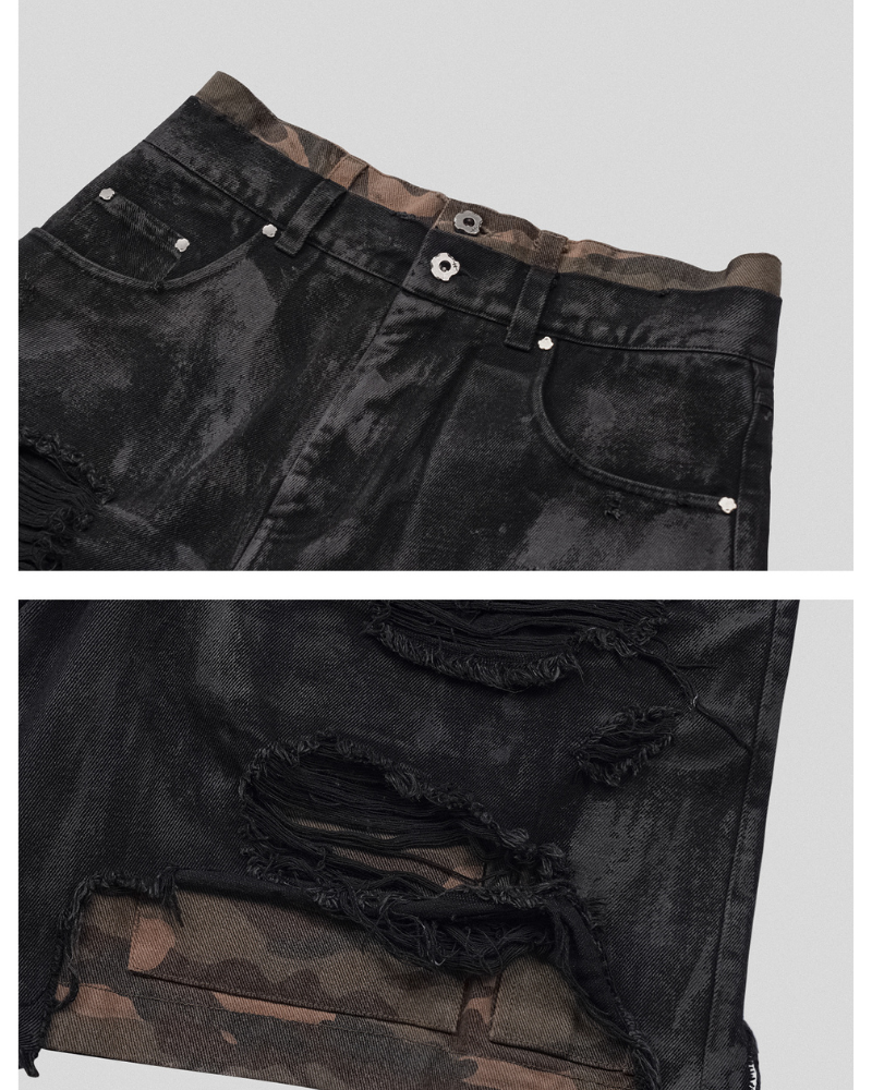 Rugged Camo Cargo Shorts - cargo shorts - Rugged Camo Cargo Shorts for Stylish Adventures - View 10