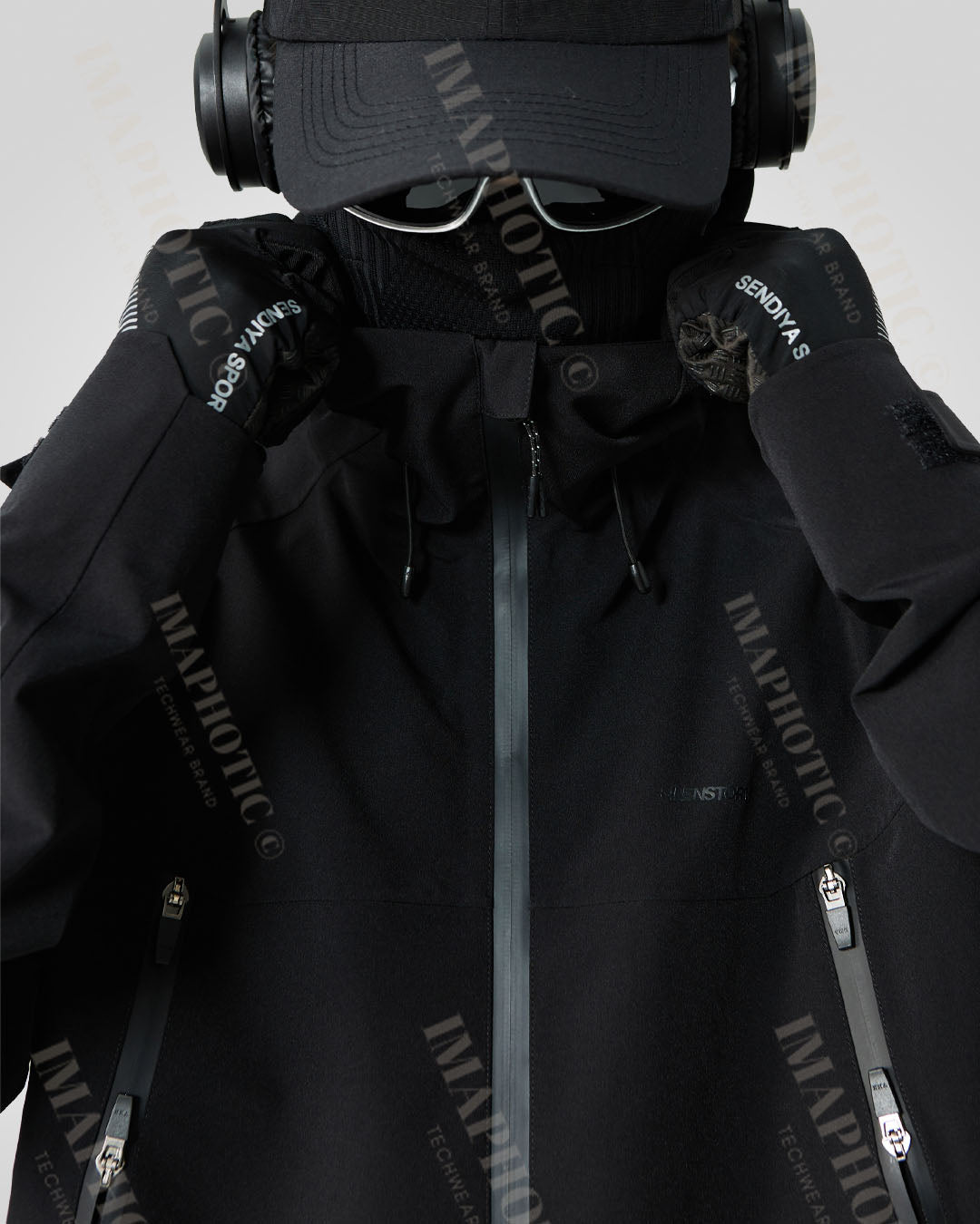 Soft Shell Black Windbreaker Jacket - winter essential - Stylish Black Windbreaker Jacket for Winter Adventures - View 9