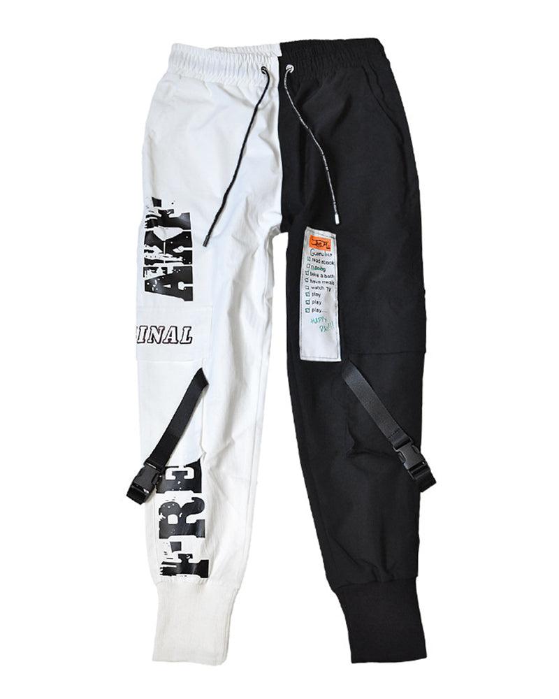 Stylish Black and White Tech Pants - urban style - Modern Black and White Tech Pants for Urban Style - View 8