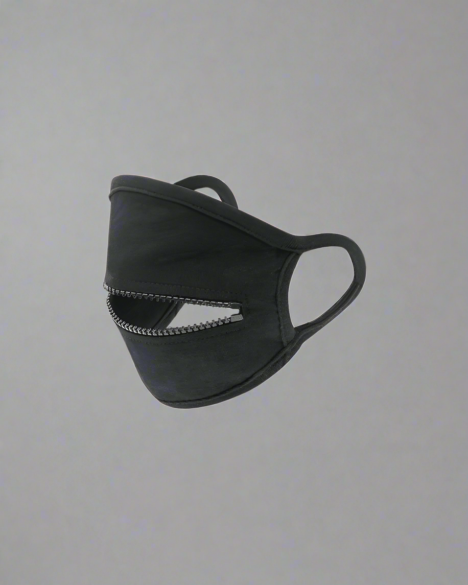 Stylish Urban Zipper Mask - black mask - Urban Zipper Mask – Stylish Cotton Face Cover - View 4