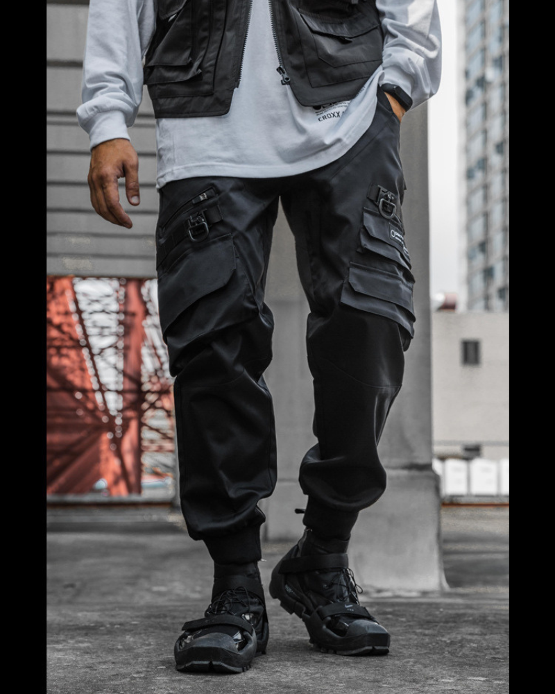 Tactical Black Cargo Pants - durable pants - Versatile Black Cargo Pants for Urban Exploration - View 4