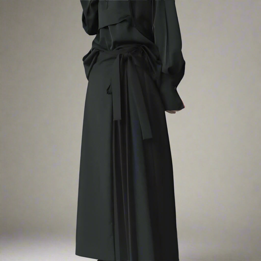 Timeless Flowing Pants - skirt pants - Timeless Flowing Pants with Elegant Hakama Style - View 6