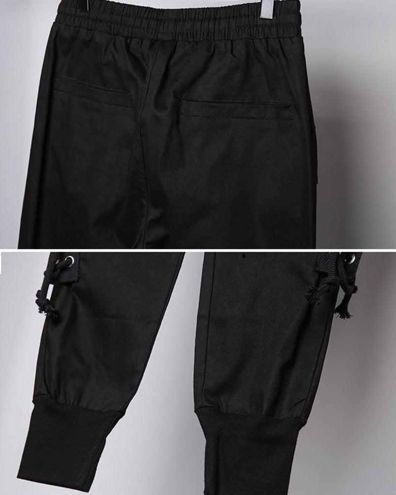 Trendy Slim Fit Cargo Pants - stylish cargo pants - Trendy Slim Fit Cargo Pants in Classic Black - View 11