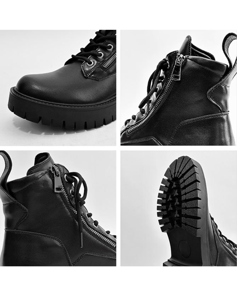 Urban Edge High-Top Motorcycle Boots - black boots - Urban Edge High-Top Motorcycle Boots for City Adventure - View 10
