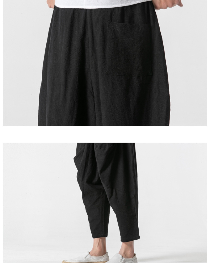 Urban Loose Hakama Trousers - hakama trousers - Urban Loose Hakama Trousers for Comfort and Style - View 10