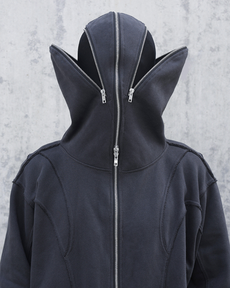 Urban Zip-Up Mask Hoodie - streetwear - Urban Zip-Up Mask Hoodie for Comfort and Style - View 13