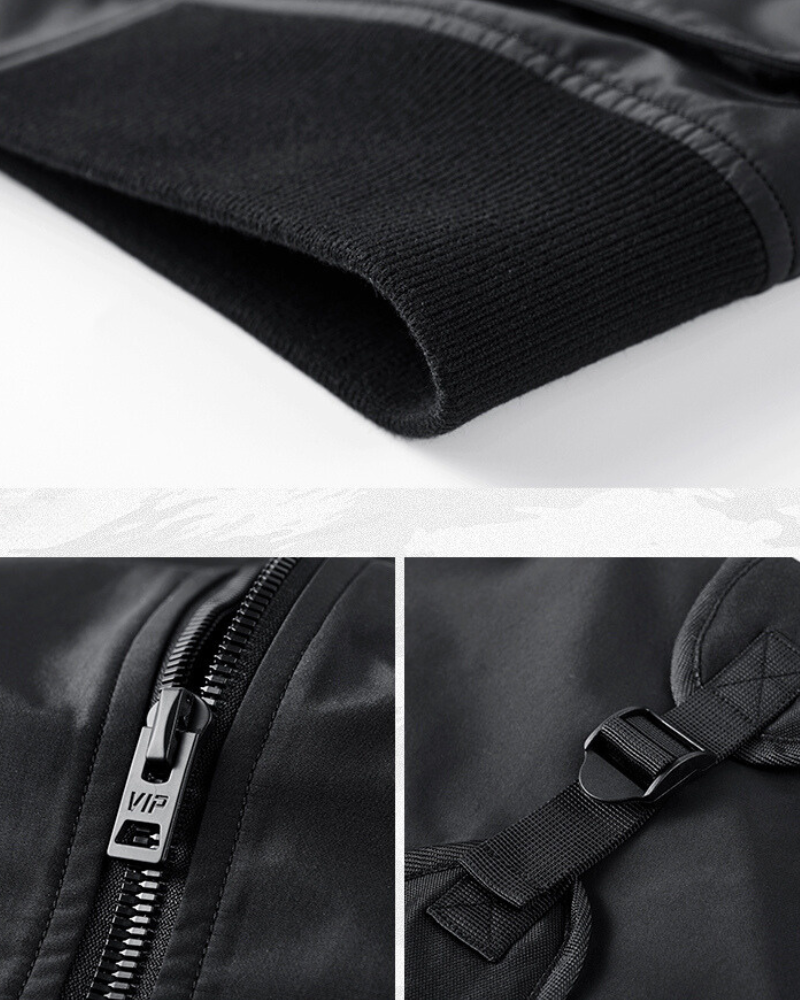 Versatile Bomber Jacket with Backpack - techwear jacket - Urban Techwear Bomber Jacket with Backpack - View 7