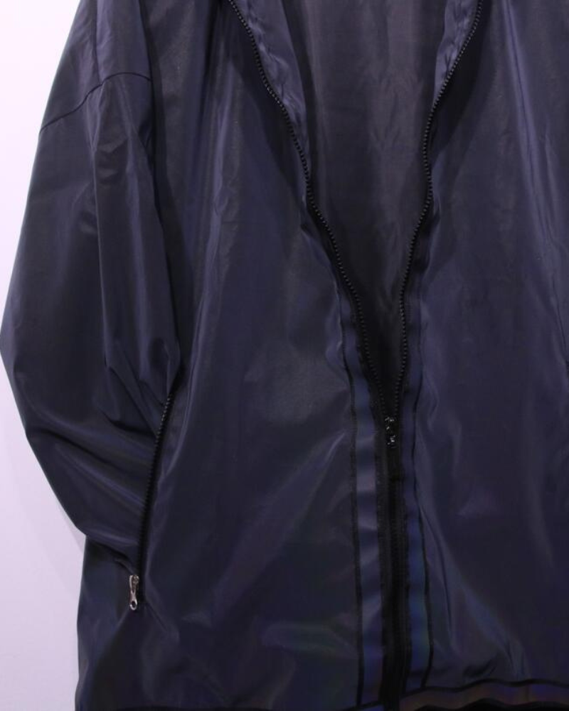 Vibrant Reflective Techwear Jacket - reflective jacket - Reflective Techwear Jacket in Black for Urban Fashion - View 17