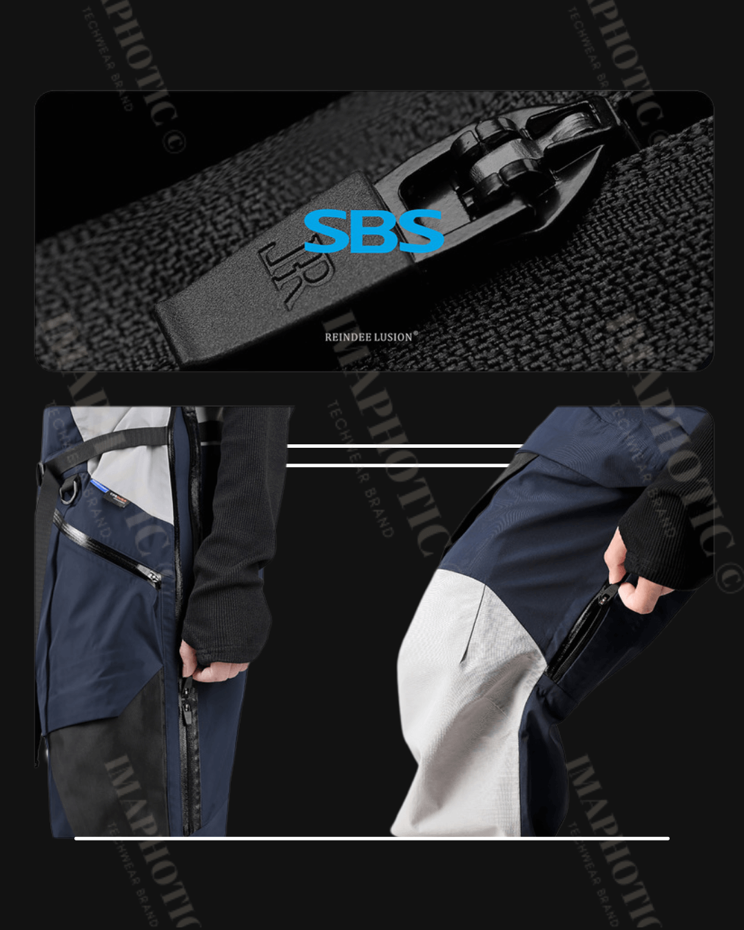 Zipper ski overalls Details