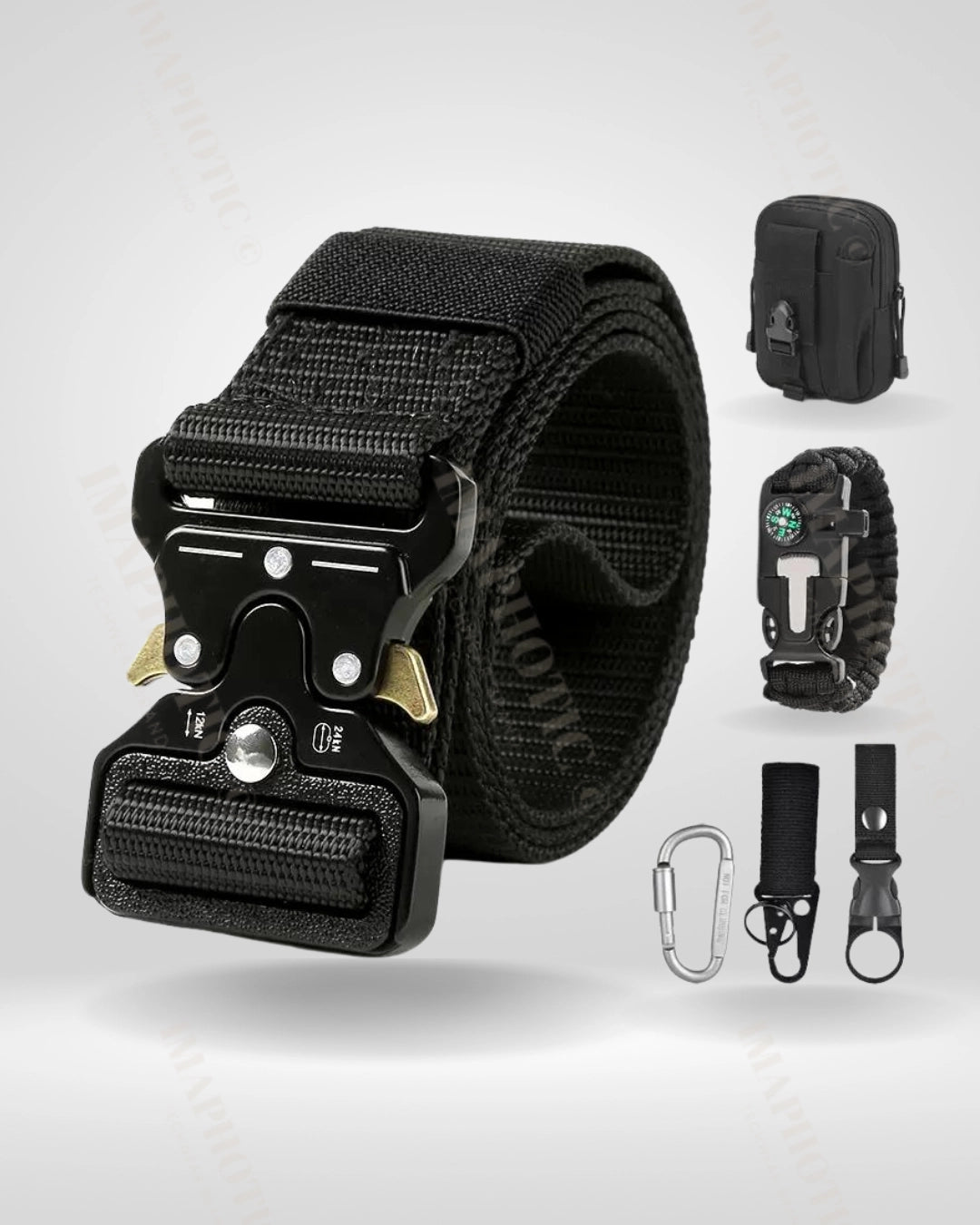 Black Utility Belt - quick release belt - Durable Black Utility Belt for Outdoor Activities - Main view