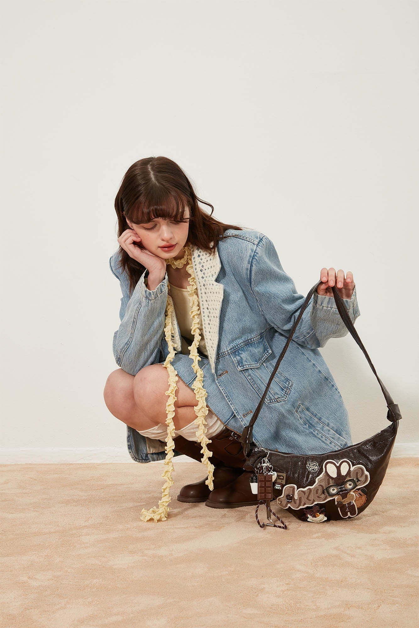 Charming Bunny Café Croissant Bag