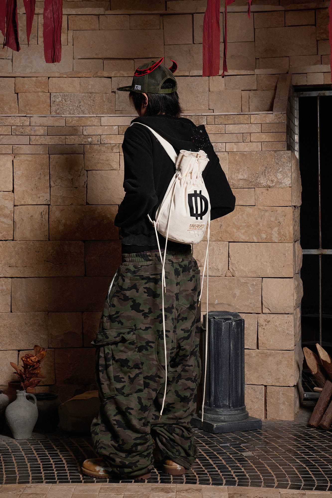 Stylish Drawstring Bucket Backpack