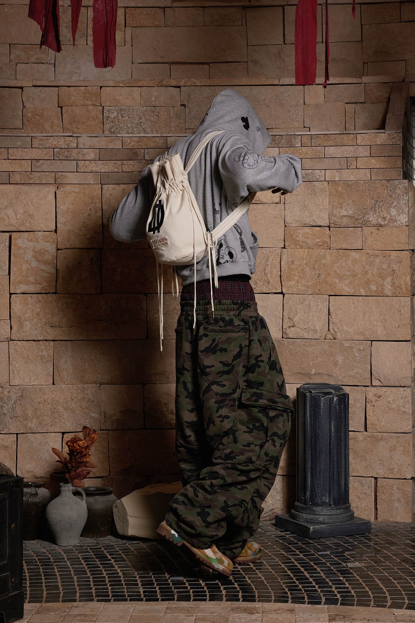 Stylish Drawstring Bucket Backpack