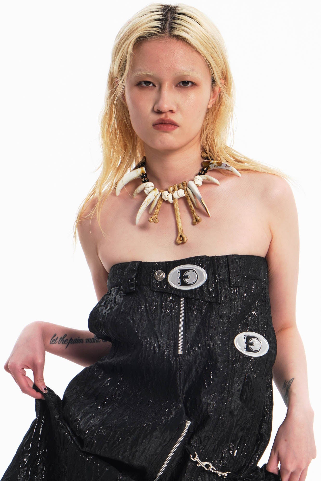 Tribal Adjustable Bone & Tooth Necklace